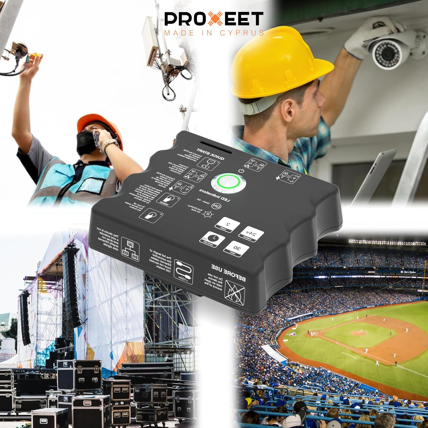 PROXEET ET-2C Portable Combo PoE Injector - Workplace and Event Usage