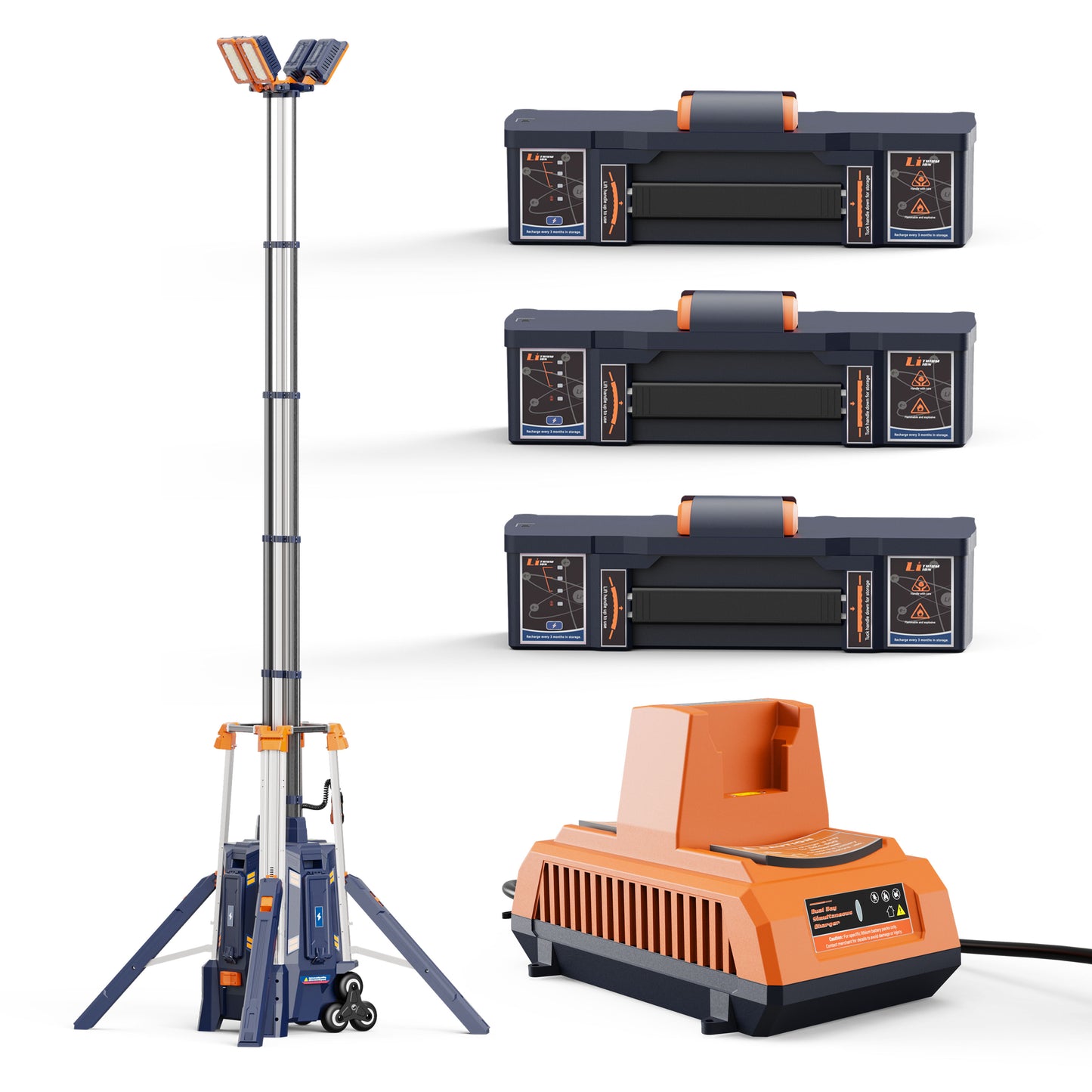 TL-500-4.2 Portable Rechargeable LED Work Light Tower - Kit