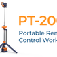 PT-200H Portable G78 Remote Control Pan-tilt LED Work Light - Bare Unit